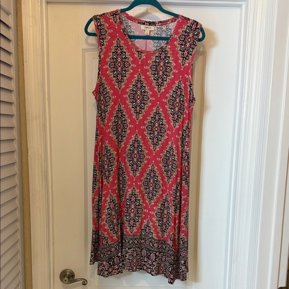 Style & Co Sleeveless Patterned Dress